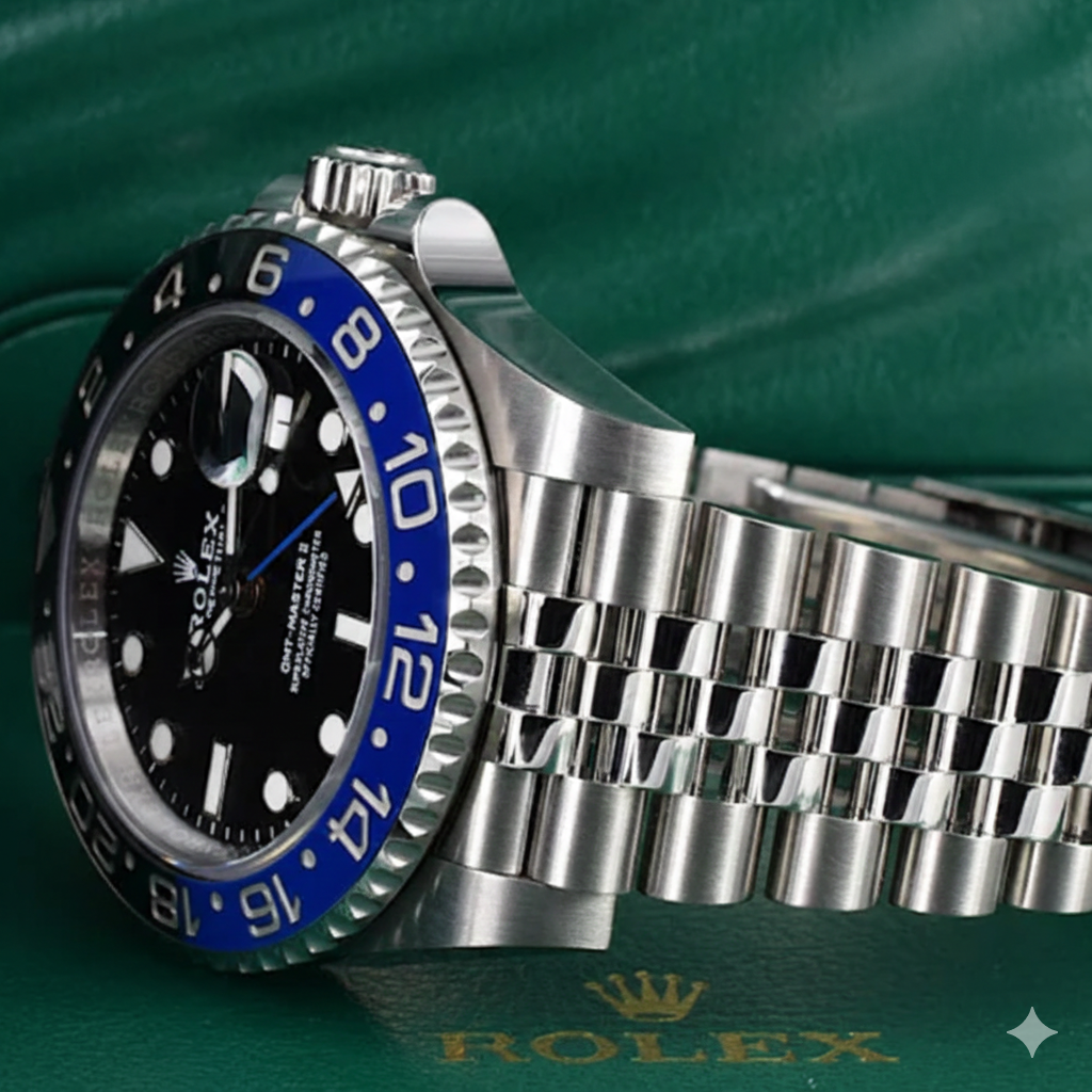 Rolex GMT-Master II "Batman" – Lunette Bleu/Noir sur Bracelet Jubilé